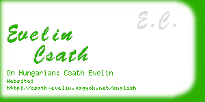 evelin csath business card